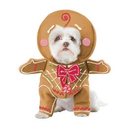 Disfraz de galleta de jengibre para perro