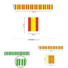 Bolsa 50m banderas regional andaluza. 20 x 30 cms