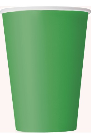 10 vasos grandes color verde esmeralda - Línea Colores Básicos