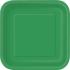 14 platos cuadrados verde esmeralda (23 cm) - Línea Colores Básicos