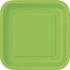 16 platos cuadrados pequeños verde lima (18 cm) - Línea Colores Básicos