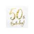 20 servilletas blancas "50th Birthday" de papel (33x33 cm) - Milestone birthday