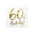 20 servilletas blancas "60th Birthday" de papel (33x33 cm) - Milestone birthday
