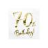 20 servilletas blancas "70th Birthday" de papel (33x33 cm) - Milestone birthday