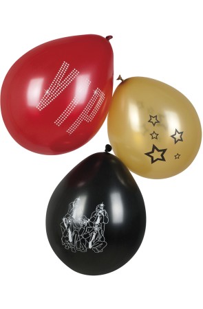 3 globos para fiesta VIP colores surtidos (25 cm) - Elegant Collection