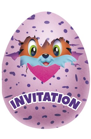 8 invitaciones Hatchimals
