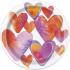 8 platos con corazones de acuarela (23 cm) - Watercolour Hearts
