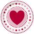 8 platos con corazones y lunares (23 cm) - Radiant Hearts