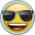 8 platos de emoticono sonriente (23 cm) - Emoji