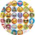 8 platos de emoticonos (23 cm) - Emoji