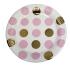 8 platos de lunares rosas y dorados (23cm) - Pattern Works Pink
