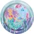 8 platos de sirenas (23 cm) - Sirena bajo del mar