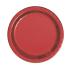8 platos redondos pequeños rojos metalizados (18 cm) - Red Foil Programme