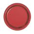 8 platos redondos rojos metalizados (23 cm) - Red Foil Programme