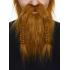 Barba y bigote castaña vikinga para adulto