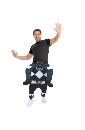 Disfraz a hombros de Power Ranger negro para adulto
