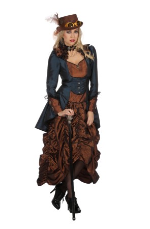 Disfraz de Steampunk marrón para mujer