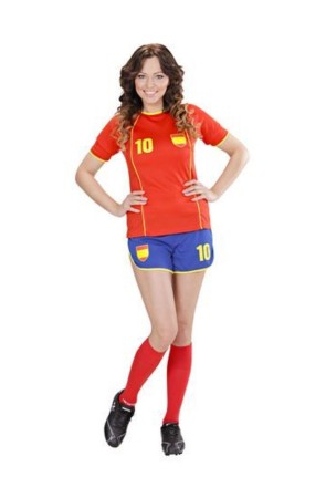 Disfraz de Jugadora de fútbol Español para mujer