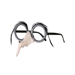 Gafas de bruja con nariz y cejas negras