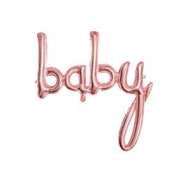 Globo Baby rosa oro (75 cm) - Baby Shower Party