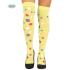 Medias de payaso amarillas con topos multicolor para mujer