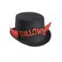 Sombrero de copa halloween cuernos rojos