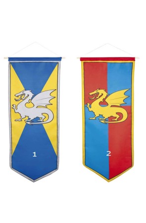 Bandera Medieval Tela Dragón 1 m