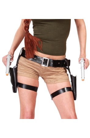Cartuchera Doble con Pistola Lara Croft