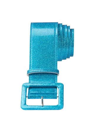 Cinturón Glitter Azul 120 cm .