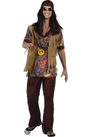 Disfraz adulto Hippie Super Porreta talla M.