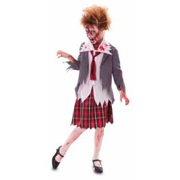 Disfraz Colegiala Zombie.niña