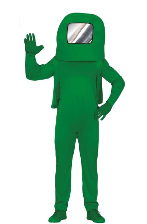 Disfraz de Among Us Verde para adultos