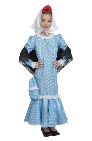 Disfraz de Chulapa azul para niña