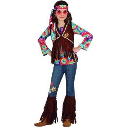 Disfraz de Niña Happy Hippie **