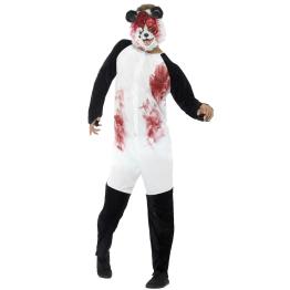 Disfraz de panda zombi, deluxe, adulto