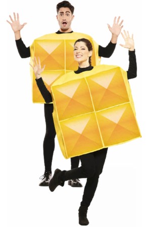Disfraz de Tetris Amarillo para Adulto