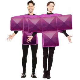 Disfraz de Tetris Morado para Adulto