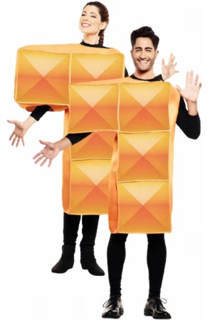 Disfraz de Tetris Naranja para Adulto