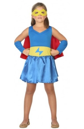 Disfraz infantil niña Superheroína Azul .