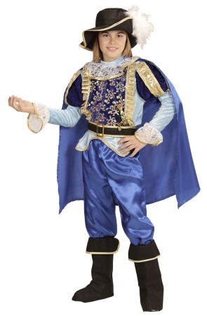 Disfraz Mosquetero Azul Corte  niño