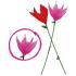 Tulipán para Baile del Farol con Vela 50 cms **