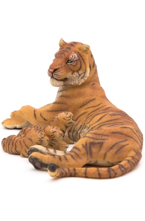 Figura Animal Salvaje Tigresa con Crías Amamantando