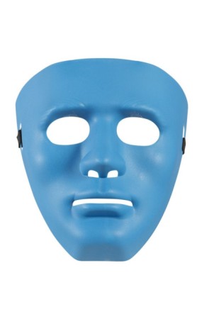 Mascara para disfraces Anonymous azul