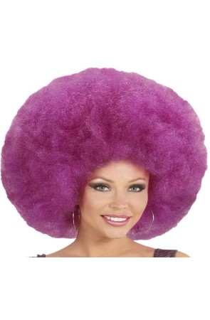 Peluca Afro Sobredimensionada color Violeta